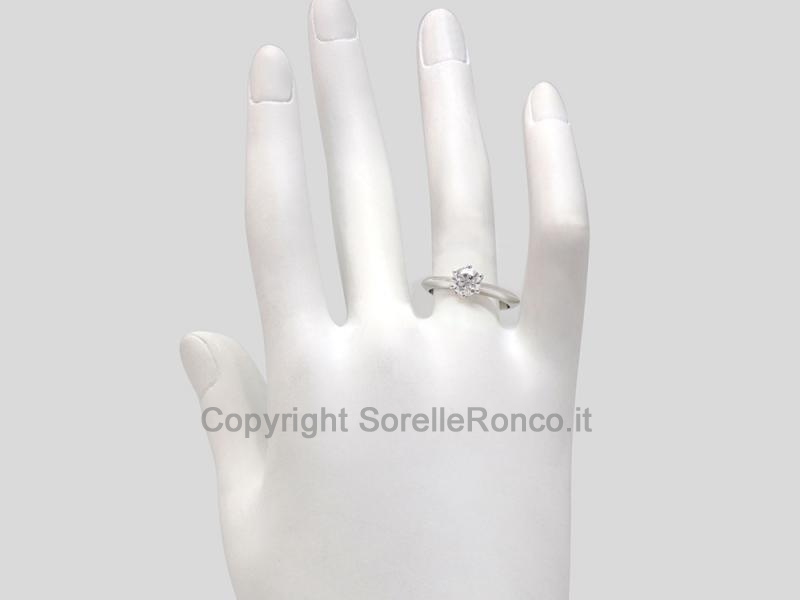 ANELLO SOLITARIO ORO BIANCO CON DIAMANTE 0.95 CT