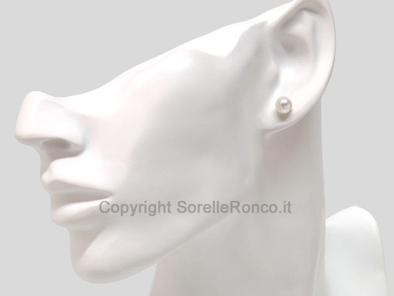 ORECCHINI CON  PERLE DI ACQUA DOLCE Ø 7-7.5 MM