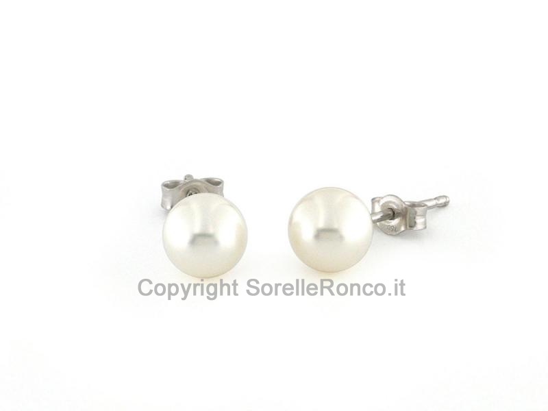 ORECCHINI CON  PERLE DI ACQUA DOLCE Ø 7-7.5 MM
