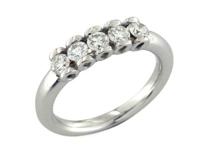 Anello Riviera Oro e Diamanti da 0.71 Ct