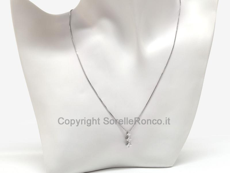 COLLANA TRILOGY ORO E DIAMANTI 0.32 CT