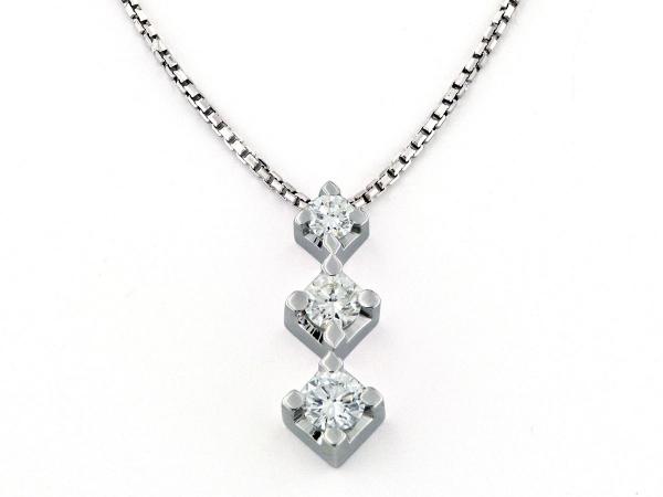 CF02119 - Collana Trilogy Oro e Diamanti 0.32 Ct