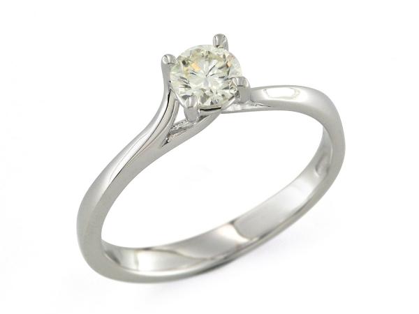 CF02121 - Anello Solitario Oro Bianco con Diamante 0.43 Ct