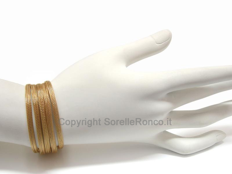 BRACCIALE DONNA A CINTURA IN ORO GIALLO  18 KT