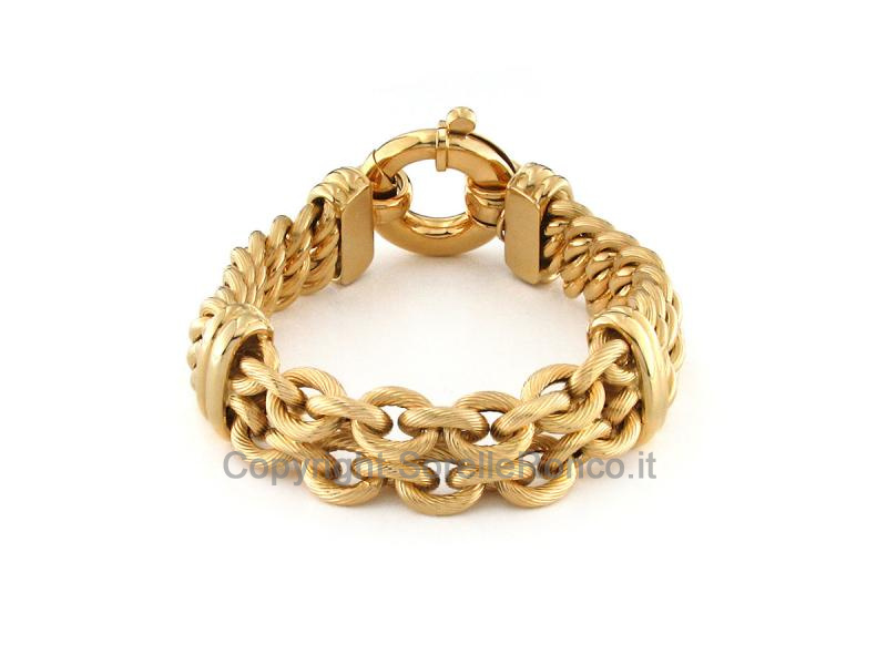 BRACCIALE DONNA IN ORO GIALLO 18 KT TORCHON