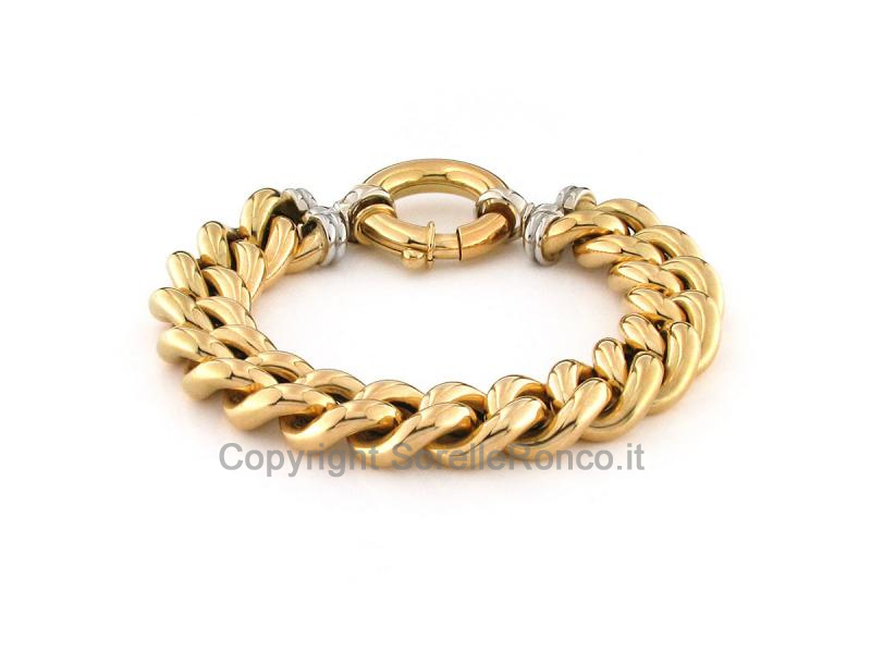BRACCIALE IN ORO GIALLO 18 KT BARBAZALE BIG LISCIO