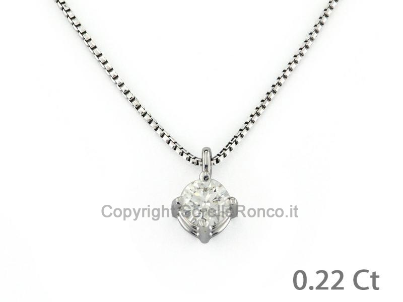 PUNTOLUCE IN ORO CON DIAMANTE 0.22 CT