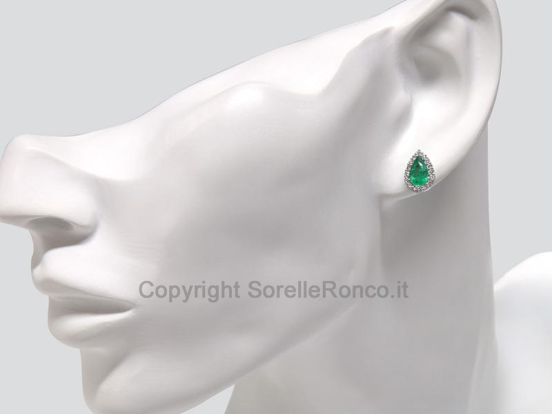 ORECCHINI CON SMERALDI A GOCCIA 1.26 CT