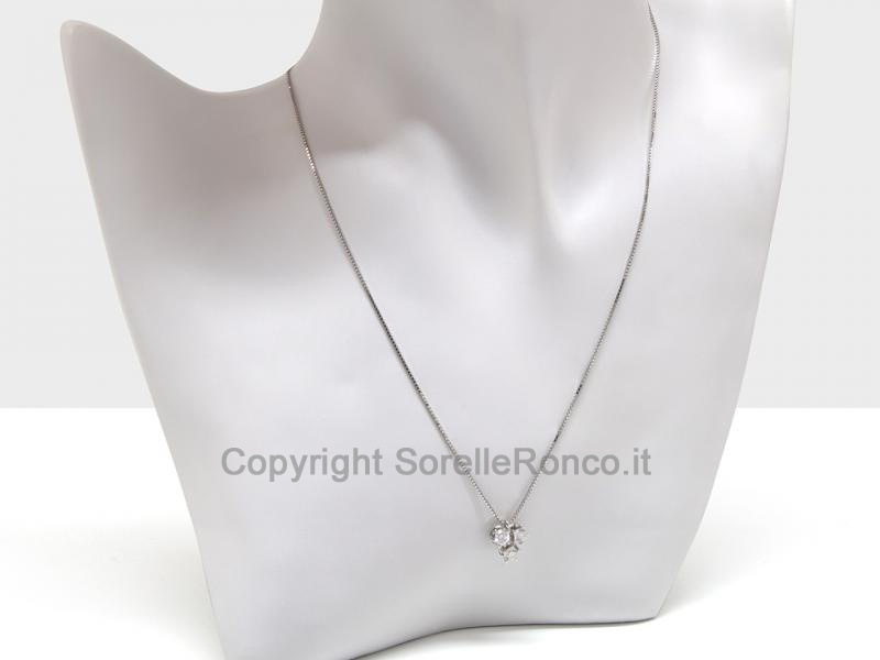 COLLANA DAMIANI ORO BIANCO CON DIAMANTI 