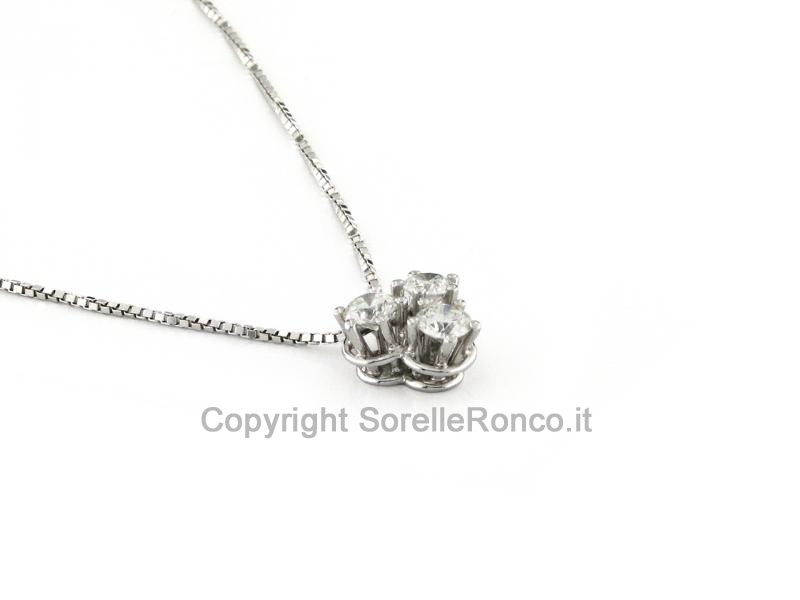 COLLANA DAMIANI ORO BIANCO CON DIAMANTI 