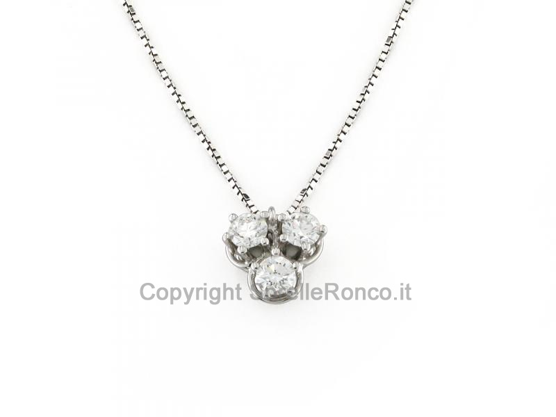 COLLANA DAMIANI ORO BIANCO CON DIAMANTI 