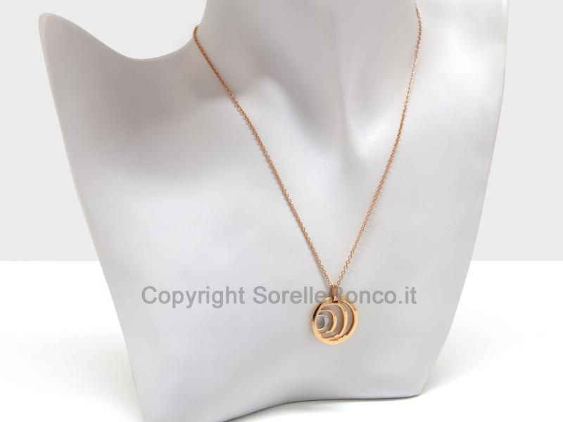 COLLANA DAMIANI IN ORO ROSA E BIANCO CON DIAMANTI 