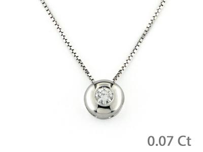 Collana Pendente Puntoluce Diamante 0.07 Ct