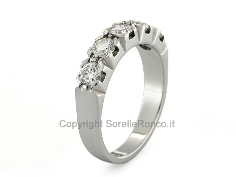 ANELLO RIVIERA ORO E DIAMANTI DA 1.01 CT