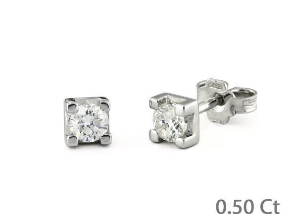 CF02186 - Orecchini Oro Bianco e Diamanti 0.50 Ct