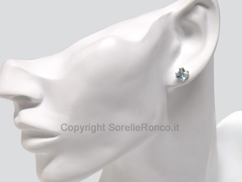 ORECCHINI A LOBO CON ACQUAMARINE