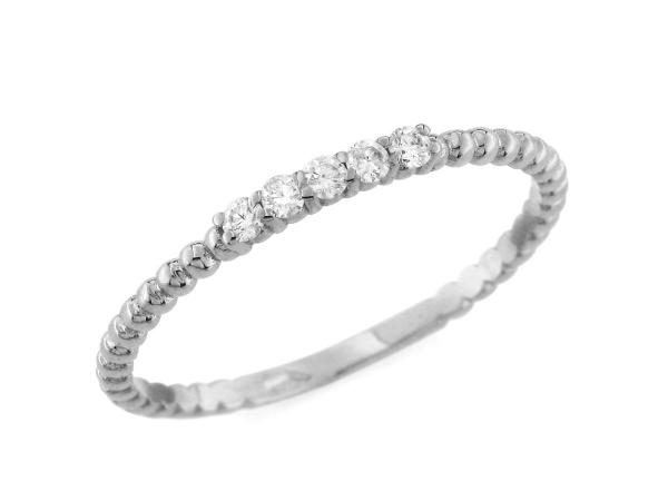 CF02203 - Anello in oro bianco e Diamanti 0.09 Ct