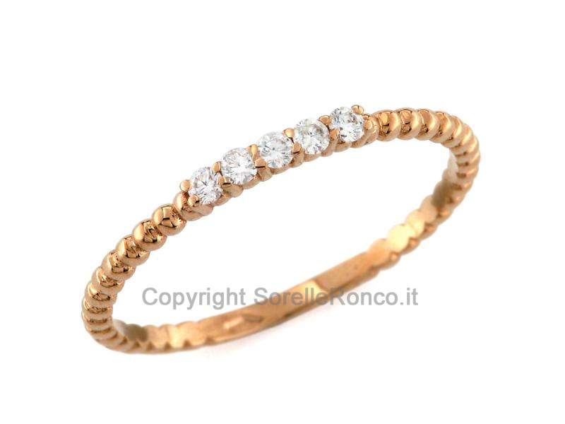 RIVIERA ORO ROSA E DIAMANTI 0.09 CT