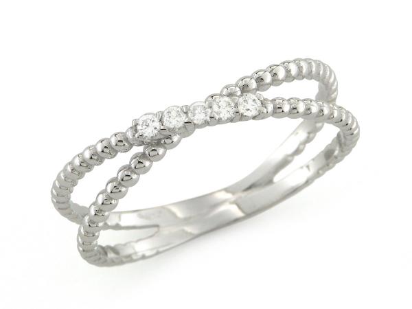 CF02206 - Anello in Oro Bianco e Diamanti 0.09 Ct