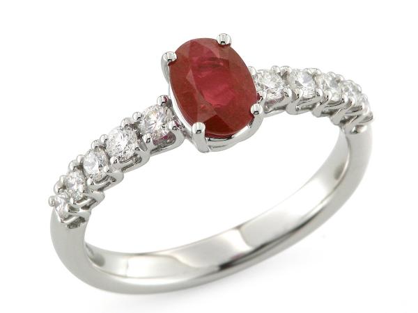 CF02207 - Anello Oro Diamanti e Rubino 
