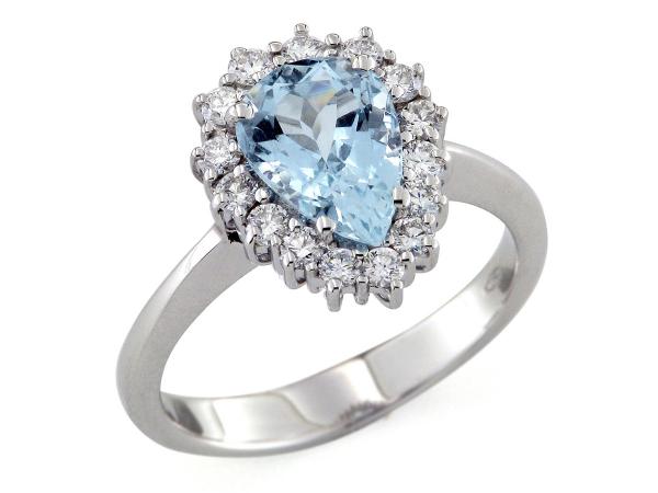CF02214 - Anello Oro Bianco Acquamarina 1,80 Ct