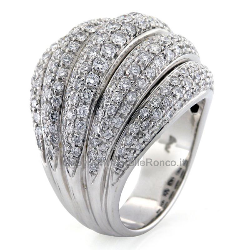 ANELLO DAMIANI SPICCHI DI LUNA ORO E DIAMANTI