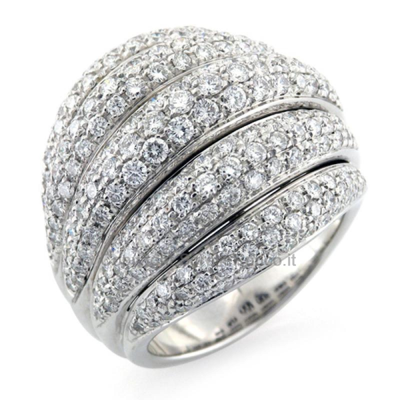ANELLO DAMIANI SPICCHI DI LUNA ORO E DIAMANTI