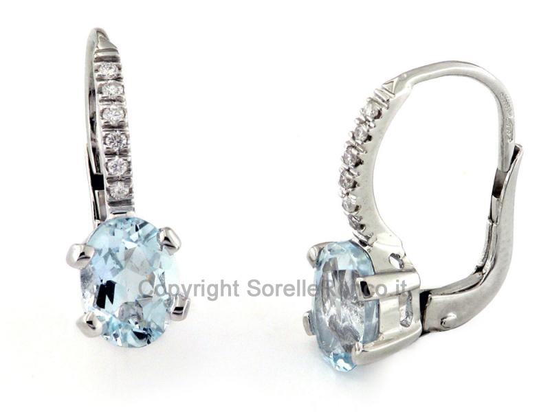ORECCHINI A LOBO CON ACQUAMARINE
