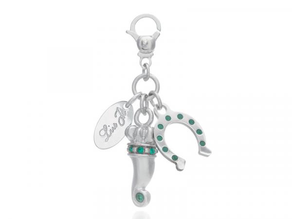 CHR011 - Charms Liu Jo Argento e Swarovski Verdi