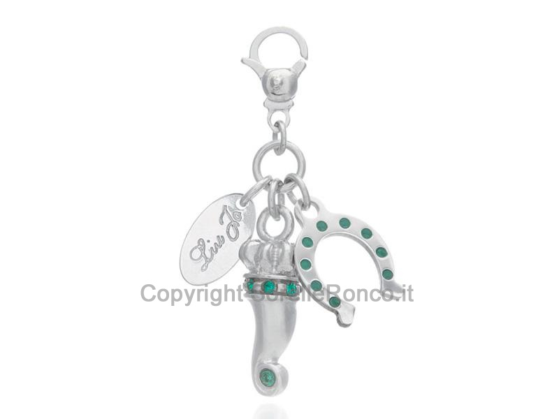 CHARMS LIU JO ARGENTO E SWAROVSKI VERDI