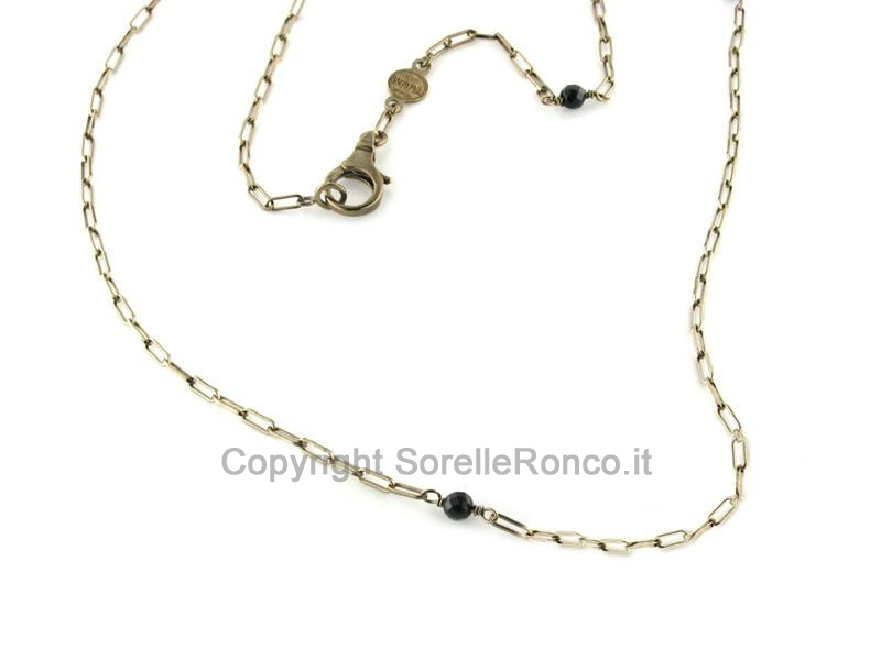 COLLANA TUUM IN ARGENTO BRONZATO 50 CM