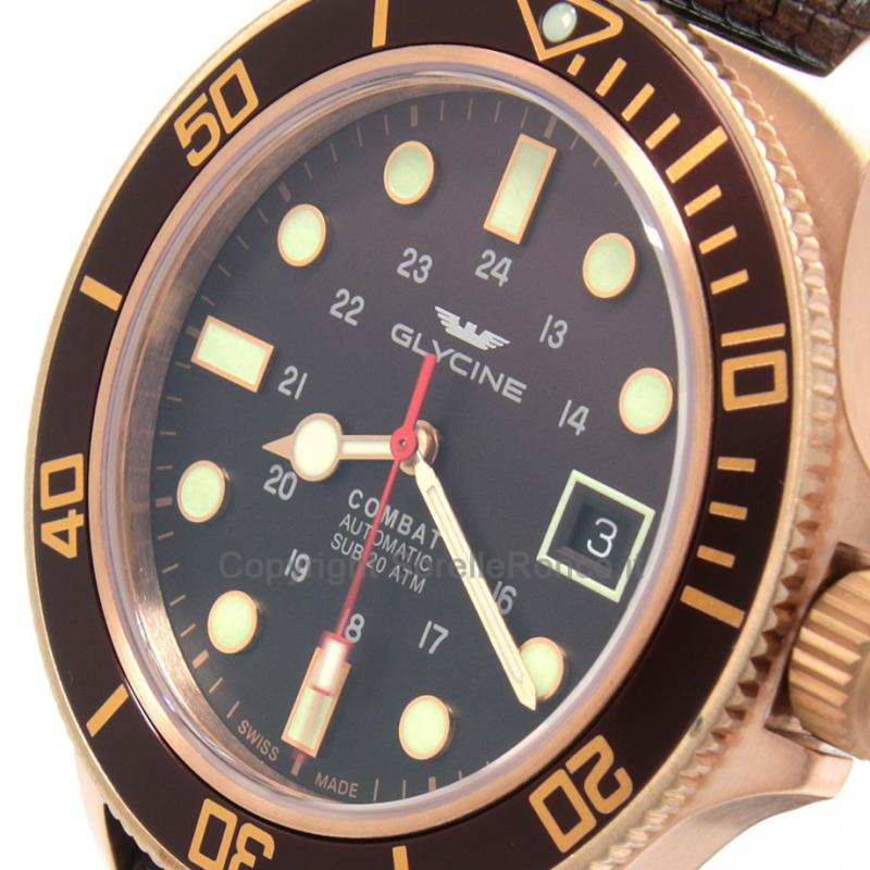 GLYCINE COMBAT SUB BRONZO 42MM TESSUTO