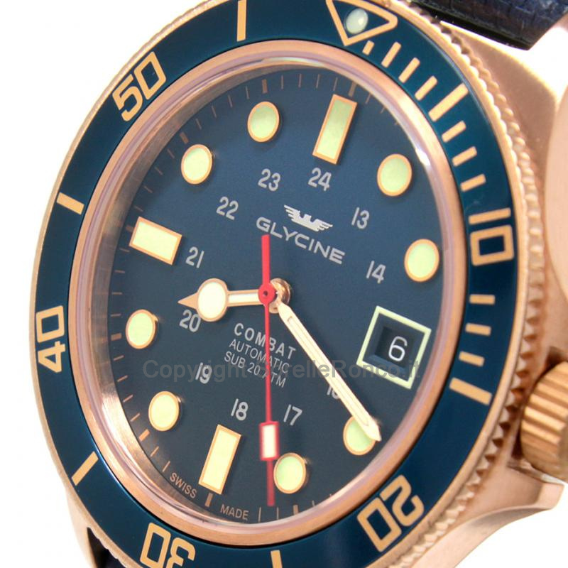 GLYCINE COMBAT SUB BLU 42MM