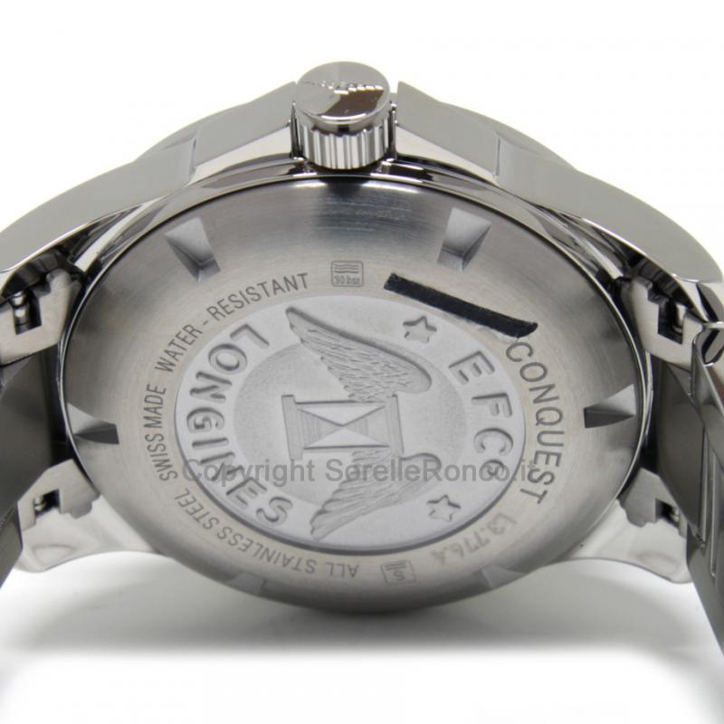 LONGINES CONQUEST ACCIAIO NERO AUTOMATICO 39MM