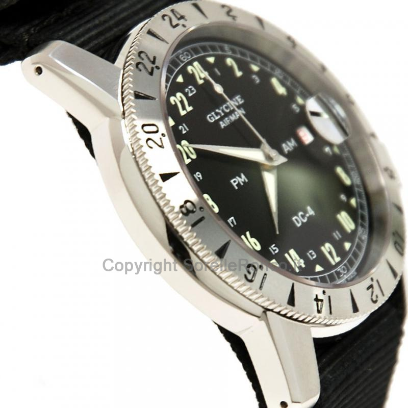 GLYCINE AIRMAN VINTAGE POURIST NERO 42MM