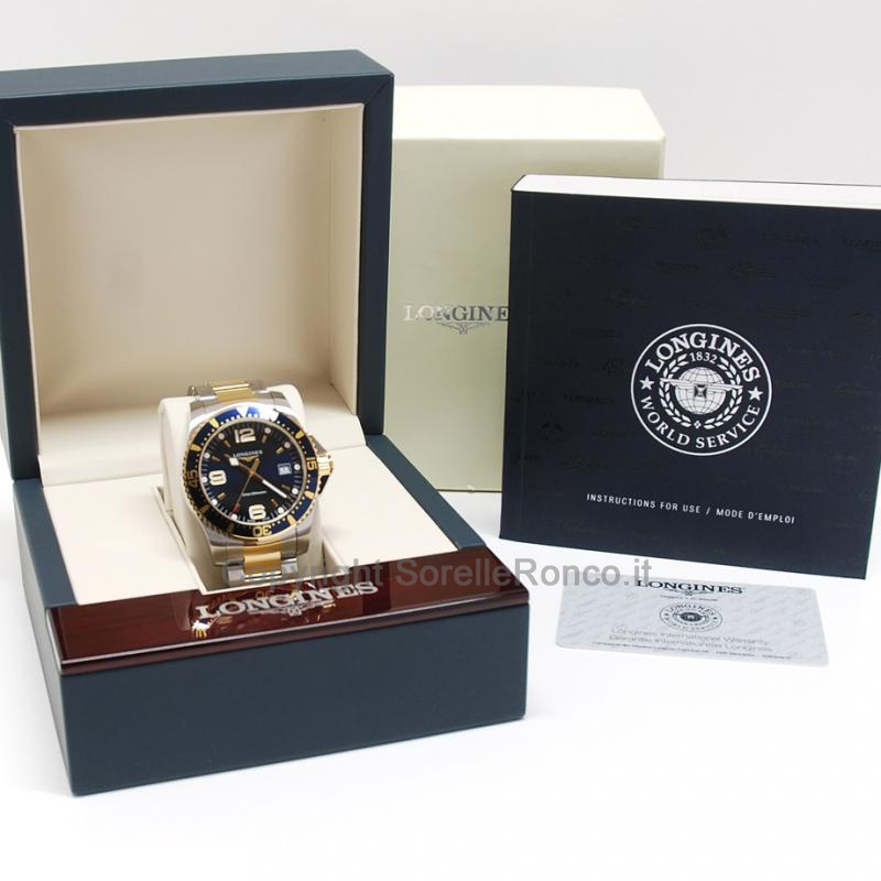 LONGINES HYDROCONQUEST QUARZO BLU 41MM BICOLOR