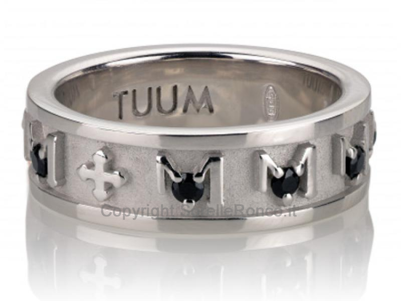 TUUM DECEM ARGENTO RODIO E SPINELLI NERI