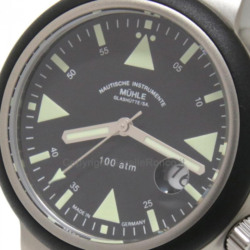 MÜHLE GLASHÜTTE SAR RESCUE-TIMER NERO 42MM GOMMA