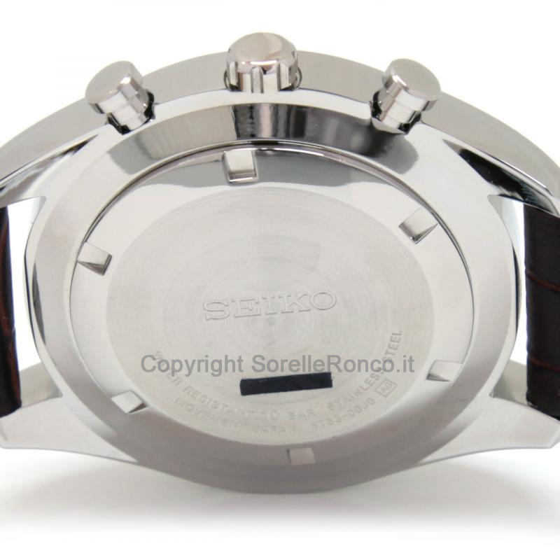 SEIKO SPORT CHRONO BIANCO 44,9MM CINTURINO PELLE