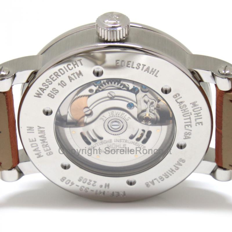 MÜHLE GLASHÜTTE TEUTONIA II BLU 41MM PELLE MARRONE