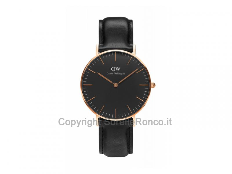 DW BLACK SHEFFIELD 36MM ORO ROSA