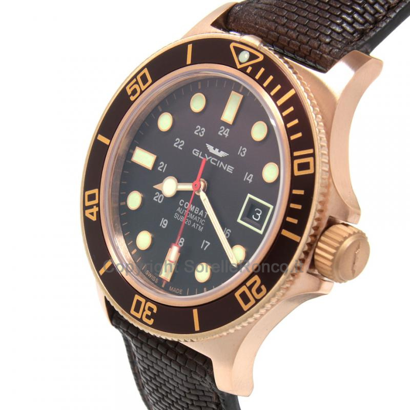 GLYCINE COMBAT SUB BRONZO 42MM TESSUTO