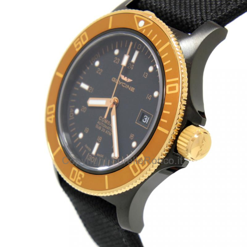 GLYCINE COMBAT SUB STEALTH BRACCIALE TESSUTO 42MM