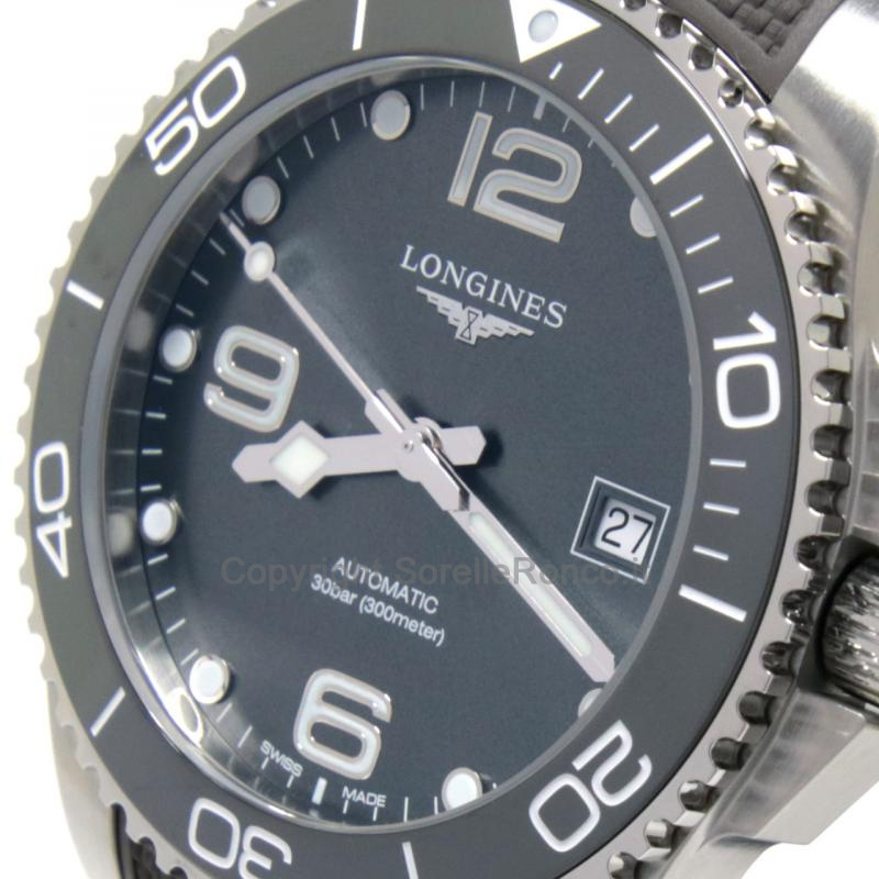 LONGINES HYDROCONQUEST 41MM AUTO GRIGIO CAUCCIÙ