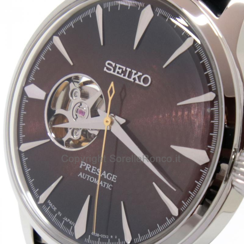 SEIKO PRESAGE COCKTAIL PRUGNA 40,5MM PELLE PRUGNA