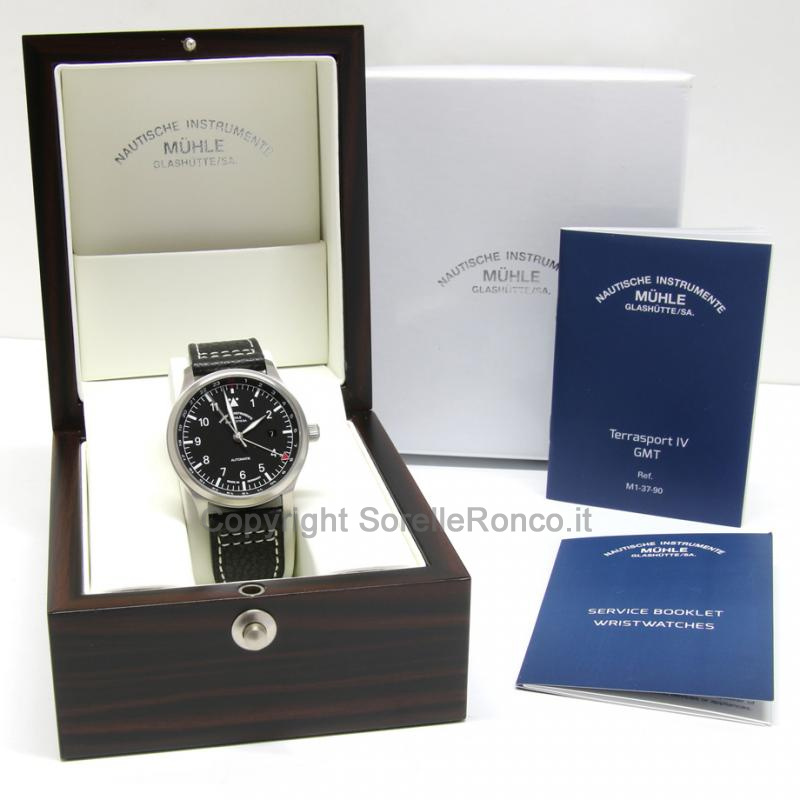 MÜHLE GLASHÜTTE TERRASPORT IV NERO GMT 42MM PELLE
