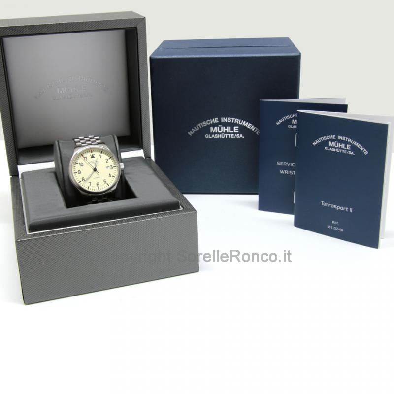 MÜHLE GLASHÜTTE TERRASPORT II CREMA 40MM ACCIAIO