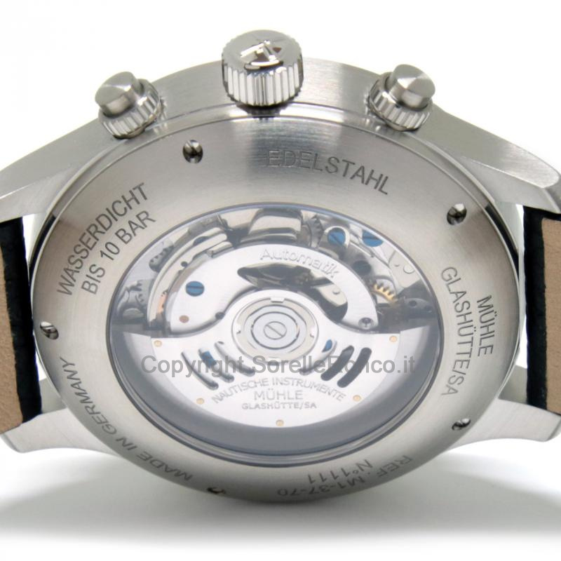 MÜHLE GLASHÜTTE TERRASPORT NERO CHRONO 44MM PELLE