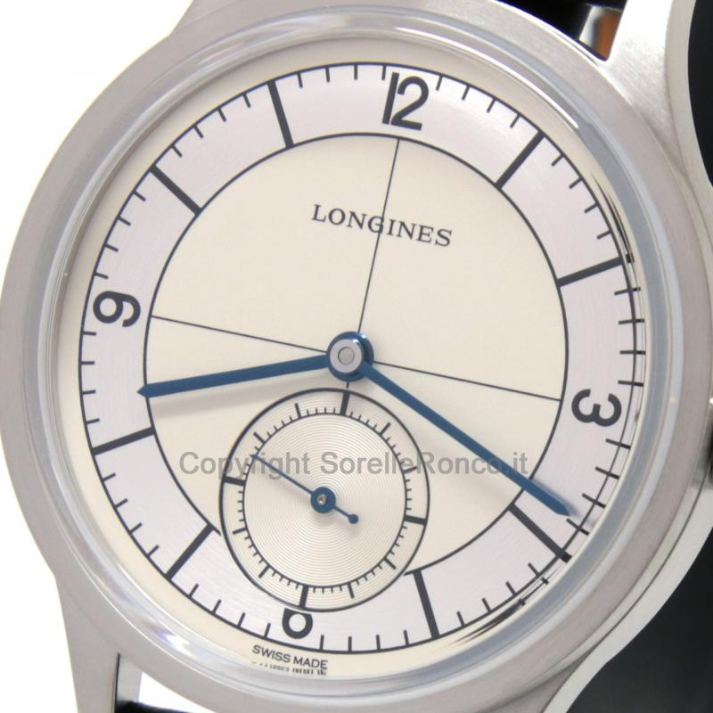 LONGINES HERITAGE 38,5MM ARGENTO PELLE NERA