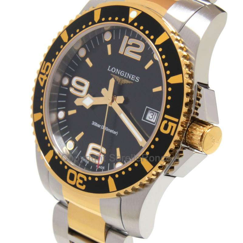 LONGINES HYDROCONQUEST QUARZO NERO PVD ORO 41MM
